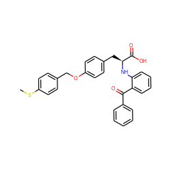 CSc1ccc(COc2ccc(C[C@H](Nc3ccccc3C(=O)c3ccccc3)C(=O)O)cc2)cc1 ZINC000013782245