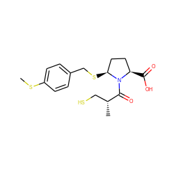 CSc1ccc(CS[C@H]2CC[C@@H](C(=O)O)N2C(=O)[C@H](C)CS)cc1 ZINC000040424211