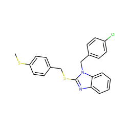 CSc1ccc(CSc2nc3ccccc3n2Cc2ccc(Cl)cc2)cc1 ZINC000026941833