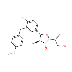 CSc1ccc(Cc2cc([C@@H]3O[C@H]([C@H](O)CO)[C@H](O)[C@H]3O)ccc2Cl)cc1 ZINC000096286174