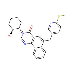 CSc1ccc(Cc2cc3c(=O)n([C@H]4CCCC[C@@H]4O)cnc3c3ccccc23)cn1 ZINC000138508974