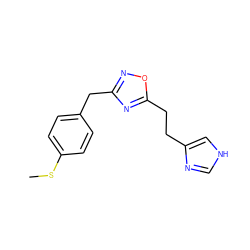 CSc1ccc(Cc2noc(CCc3c[nH]cn3)n2)cc1 ZINC000027887905