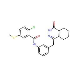 CSc1ccc(Cl)c(C(=O)Nc2cccc(Cc3n[nH]c(=O)c4c3CCCC4)c2)c1 ZINC000168305632