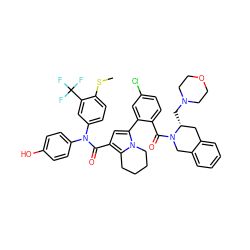 CSc1ccc(N(C(=O)c2cc(-c3cc(Cl)ccc3C(=O)N3Cc4ccccc4C[C@H]3CN3CCOCC3)n3c2CCCC3)c2ccc(O)cc2)cc1C(F)(F)F ZINC001772629345