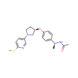 CSc1ccc(N2CC[C@@H](Oc3ccc([C@H](C)NC(C)=O)cc3)C2)cn1 ZINC000169709307