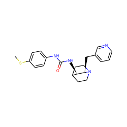 CSc1ccc(NC(=O)N[C@@H]2C3CCN(CC3)[C@@H]2Cc2cccnc2)cc1 ZINC000028523809