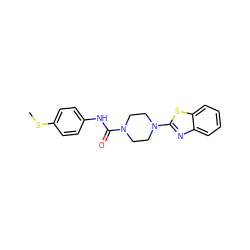 CSc1ccc(NC(=O)N2CCN(c3nc4ccccc4s3)CC2)cc1 ZINC000005152319