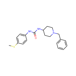 CSc1ccc(NC(=O)NC2CCN(Cc3ccccc3)CC2)cc1 ZINC000013779924