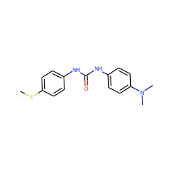 CSc1ccc(NC(=O)Nc2ccc(N(C)C)cc2)cc1 ZINC000000399724