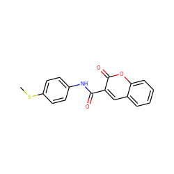 CSc1ccc(NC(=O)c2cc3ccccc3oc2=O)cc1 ZINC000008945878