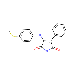 CSc1ccc(NC2=C(c3ccccc3)C(=O)NC2=O)cc1 ZINC000014946027