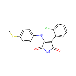 CSc1ccc(NC2=C(c3ccccc3Cl)C(=O)NC2=O)cc1 ZINC000014946028