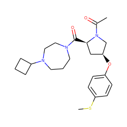 CSc1ccc(O[C@H]2C[C@@H](C(=O)N3CCCN(C4CCC4)CC3)N(C(C)=O)C2)cc1 ZINC000049110850