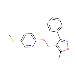 CSc1ccc(OCc2c(-c3ccccc3)noc2C)nc1 ZINC000141352489