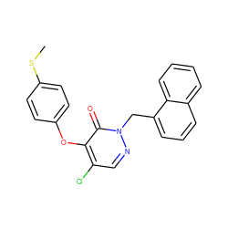 CSc1ccc(Oc2c(Cl)cnn(Cc3cccc4ccccc34)c2=O)cc1 ZINC000073372814