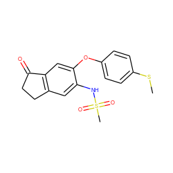 CSc1ccc(Oc2cc3c(cc2NS(C)(=O)=O)CCC3=O)cc1 ZINC000013744783