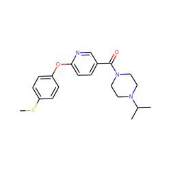 CSc1ccc(Oc2ccc(C(=O)N3CCN(C(C)C)CC3)cn2)cc1 ZINC000053229567