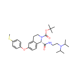 CSc1ccc(Oc2ccc3c(c2)CCN(C(=O)OC(C)(C)C)[C@@H]3C(=O)NCCN(C(C)C)C(C)C)cc1 ZINC000028134636