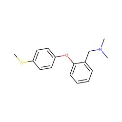 CSc1ccc(Oc2ccccc2CN(C)C)cc1 ZINC000034018241