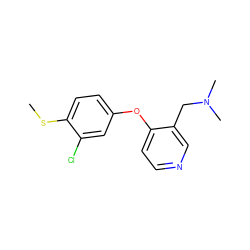 CSc1ccc(Oc2ccncc2CN(C)C)cc1Cl ZINC000033977740