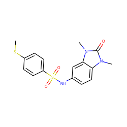 CSc1ccc(S(=O)(=O)Nc2ccc3c(c2)n(C)c(=O)n3C)cc1 ZINC000004784279