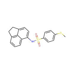 CSc1ccc(S(=O)(=O)Nc2ccc3c4c(cccc24)CC3)cc1 ZINC000001160232