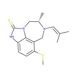 CSc1ccc2[nH]c(=S)n3c2c1CN(C=C(C)C)[C@@H](C)C3 ZINC000101706169