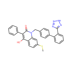 CSc1ccc2c(O)c(-c3ccccc3)c(=O)n(Cc3ccc(-c4ccccc4-c4nn[nH]n4)cc3)c2c1 ZINC000101179997