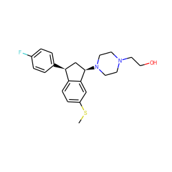 CSc1ccc2c(c1)[C@H](N1CCN(CCO)CC1)C[C@@H]2c1ccc(F)cc1 ZINC000022937912