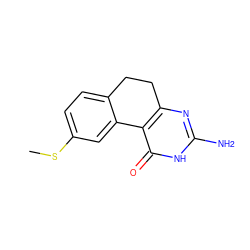 CSc1ccc2c(c1)-c1c(nc(N)[nH]c1=O)CC2 ZINC000013832445