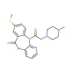 CSc1ccc2c(c1)C(=O)Nc1cccnc1N2C(=O)CN1CCN(C)CC1 ZINC000022940122