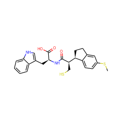 CSc1ccc2c(c1)CC[C@@H]2[C@@H](CS)C(=O)N[C@@H](Cc1c[nH]c2ccccc12)C(=O)O ZINC000013444245