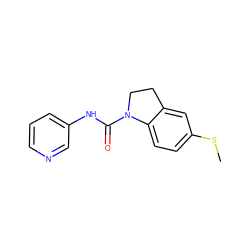 CSc1ccc2c(c1)CCN2C(=O)Nc1cccnc1 ZINC000013779420