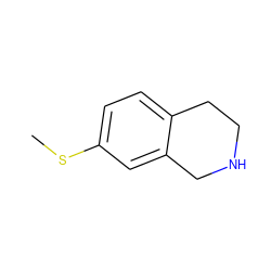 CSc1ccc2c(c1)CNCC2 ZINC000013518451