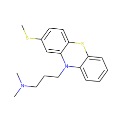 CSc1ccc2c(c1)N(CCCN(C)C)c1ccccc1S2 ZINC000001731589