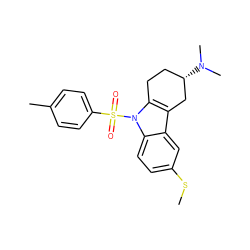 CSc1ccc2c(c1)c1c(n2S(=O)(=O)c2ccc(C)cc2)CC[C@H](N(C)C)C1 ZINC000060325923