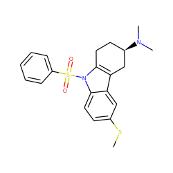 CSc1ccc2c(c1)c1c(n2S(=O)(=O)c2ccccc2)CC[C@@H](N(C)C)C1 ZINC000060325921