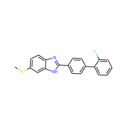 CSc1ccc2nc(-c3ccc(-c4ccccc4F)cc3)[nH]c2c1 ZINC000064513018