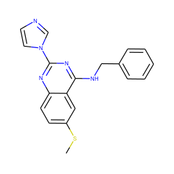 CSc1ccc2nc(-n3ccnc3)nc(NCc3ccccc3)c2c1 ZINC000013743206