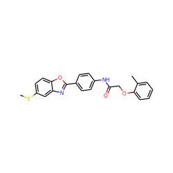 CSc1ccc2oc(-c3ccc(NC(=O)COc4ccccc4C)cc3)nc2c1 ZINC000045349659