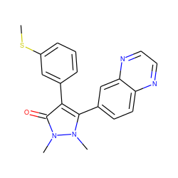 CSc1cccc(-c2c(-c3ccc4nccnc4c3)n(C)n(C)c2=O)c1 ZINC000045348619