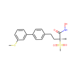 CSc1cccc(-c2ccc(CC[C@@](C)(C(=O)NO)S(C)(=O)=O)cc2)c1 ZINC000169708114