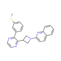 CSc1cccc(-c2nccnc2C2CN(c3ccc4ccccc4n3)C2)c1 ZINC000139331444