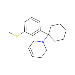 CSc1cccc(C2(N3CC=CCC3)CCCCC2)c1 ZINC000026274670