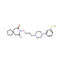 CSc1cccc(N2CCN(CCCON3C(=O)CC4(CCCC4)CC3=O)CC2)c1 ZINC000013820854