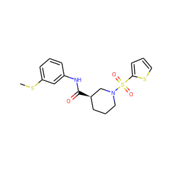 CSc1cccc(NC(=O)[C@@H]2CCCN(S(=O)(=O)c3cccs3)C2)c1 ZINC000006818987