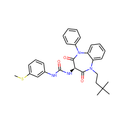 CSc1cccc(NC(=O)N[C@@H]2C(=O)N(CCC(C)(C)C)c3ccccc3N(c3ccccc3)C2=O)c1 ZINC000013813564