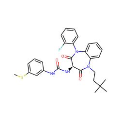 CSc1cccc(NC(=O)N[C@@H]2C(=O)N(CCC(C)(C)C)c3ccccc3N(c3ccccc3F)C2=O)c1 ZINC000027181520