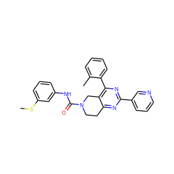 CSc1cccc(NC(=O)N2CCc3nc(-c4cccnc4)nc(-c4ccccc4C)c3C2)c1 ZINC000071334493