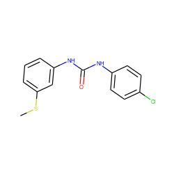 CSc1cccc(NC(=O)Nc2ccc(Cl)cc2)c1 ZINC000000448457